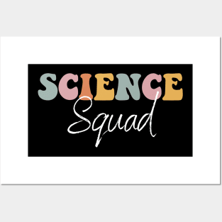 Science Squad Retro Groovy Vintage Happy First Day Of School Posters and Art